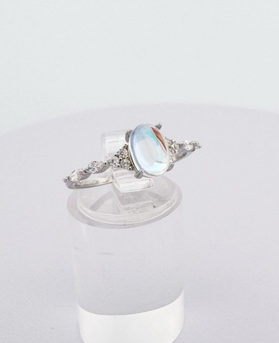 Moonstone oval ring genuine - moonstone,