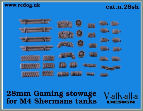 28mm 56th sherman stowage - 1/56th,