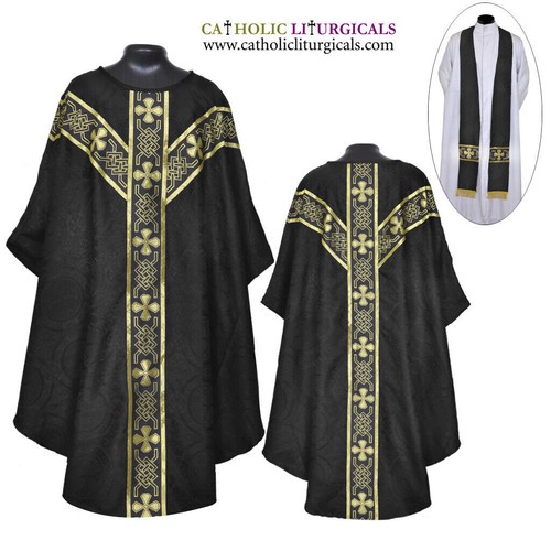 New black gothic chasuble - new,