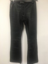 Atelier made in Austalia Black leather trousers fully lined bootcut women's  6