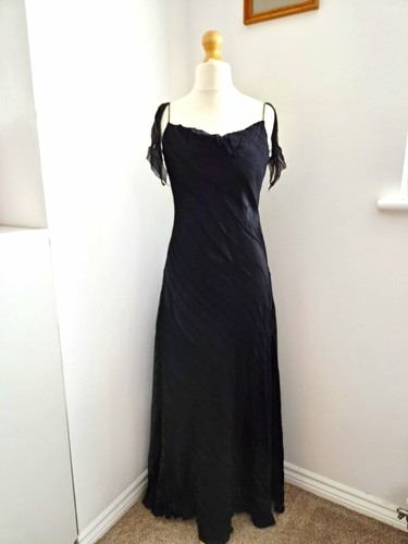 Vtg 2000s monsoon black - vtg, silk