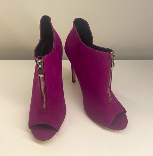 Asos purple magenta suede peep - asos,