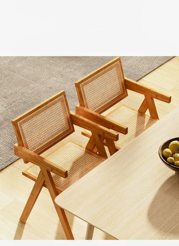 Set modern rattan accent - set, of