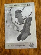 Patons and Baldwins 847 Vintage 1940's Wartime Original Knitting Pattern