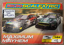 Micro Scalextric Slot Car Racing Set -2  Cars - Maximum Mayhem - G1037 - WA