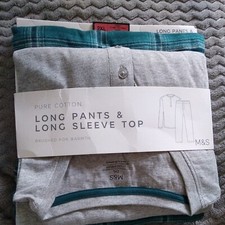 Mens M&S Green & Grey Pj