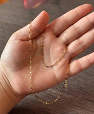 Delicate Gold Link Chain Necklace - 18k gold plated stainless steel