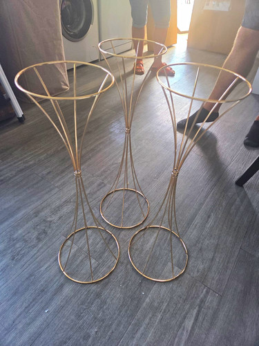 Gold metal wedding flower - metal,