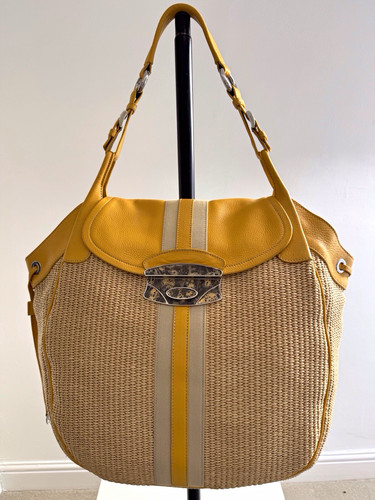 Prada woven raffia - &, leather