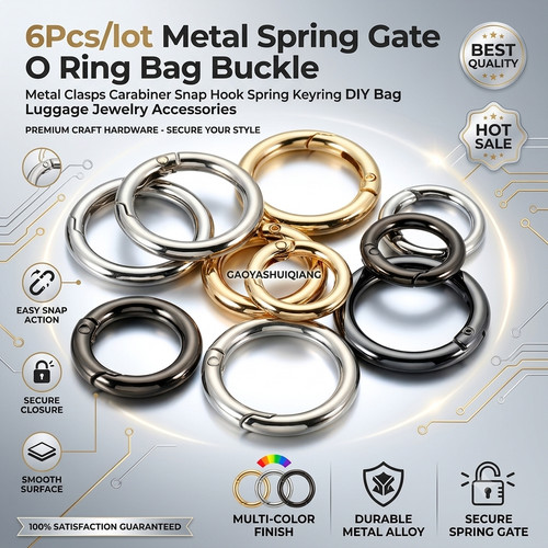 6pcs metal spring - gate, ring
