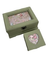 Two wood floral jewellery - floral,