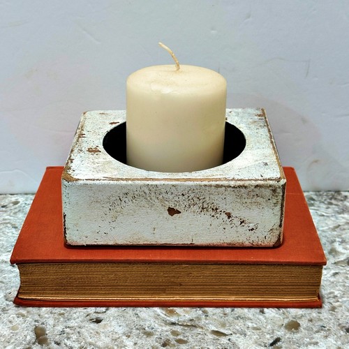 Carved wooden butcher block - wooden,