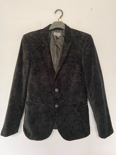Black paisley velvet - h&m,