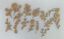 MDF Wild Flower craft shapes