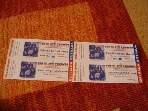 The black crowes set tickets - set, 4