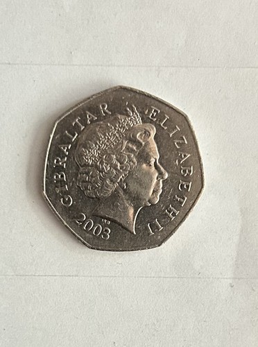 2003 rare gibraltar 50p - 2003,