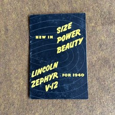 1940 LINCOLN ZEPHYR V-12 Sales