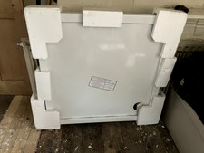 Unused white ceramic shower tray, 900x900 mm, JT Fusion. Collection only