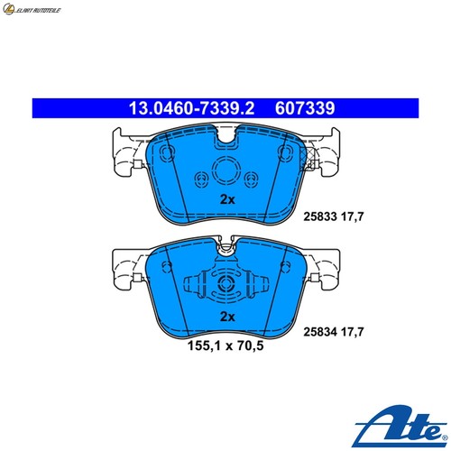 Brake pad set disc - disc,