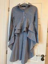 Zara Woman Striped blue Ruffle