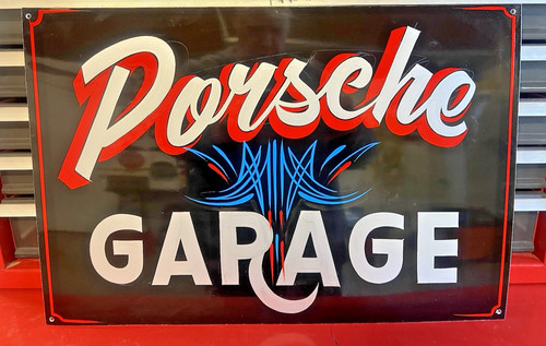 Porsche garage sign hand - porsche,