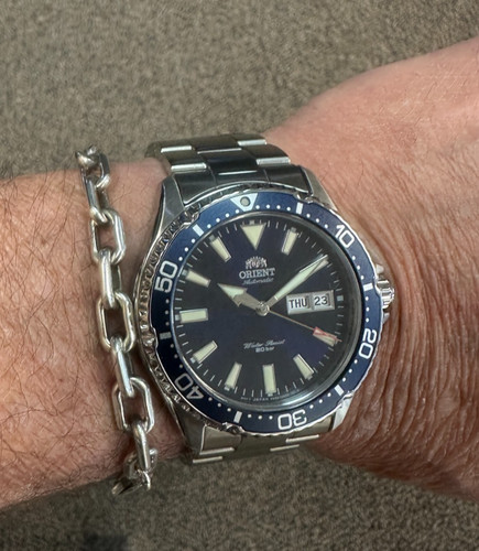 Orient kamasu blue automatic - orient,