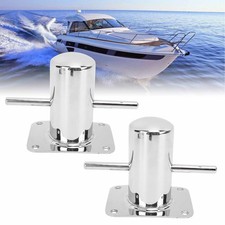 For 4PCS Cross Bit Bollard 316 Stainless Steel Boat Post Cross Deck Single Cross