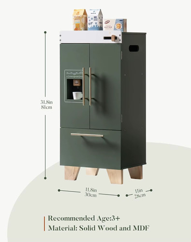 Wooden toy fridge - fridge, vintage