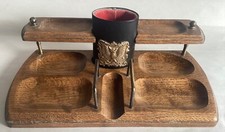 Vintage Oak Men's Dresser Valet W/ Leather Eye Glass Case Royal London Ltd