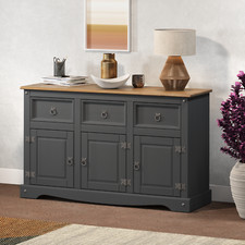 Corona Sideboard Charcoal Wax