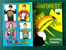 RAINFOREST 10 x Jumpers Knitting Patterns Intarsia Gary Kennedy 24"-44" - DK
