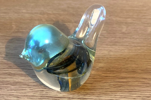 Glass bird figurine - bird,