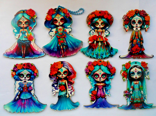 Set eight wooden sugar - of,