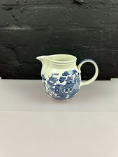 Churchil Blue and White Willow Pattern Large Jug 13 cm High
