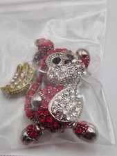 Vintage signed BUTLER & WILSON monkey brooch with bananas & articulated feet