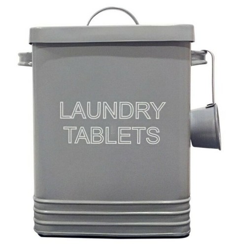 Grey laundry tablet container - tablet,
