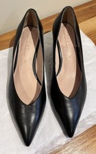 Ladies Next Black Kitten Heel Court Shoes - UK 4½ Wide Fit - Padded Insole - New