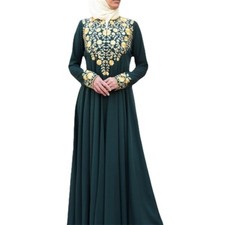 ABAYA FARASHA MODERN DRESS VERY FANCY LONG GOWN MAXI ISLAMIC MOROCCAN KAFTAN