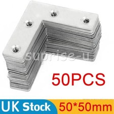 50pcs stainless steel Angle Plate Corner Brace L Shaped Flat Repair Bracket 2"
