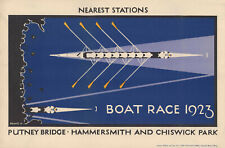 A3 A4 Size - Boat Race 1923 Hammersmith Chiswick Park Travel Railway Poster