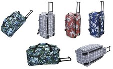 Wheeled Cabin Approved Bag Holdall Trolley Luggage Weekend Duffle Case Bag