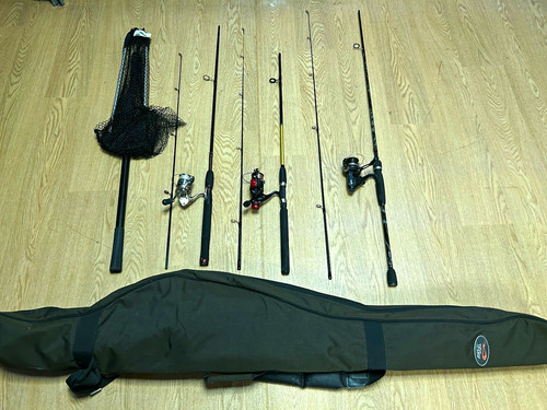 Black spinning fishing - fishing, rod