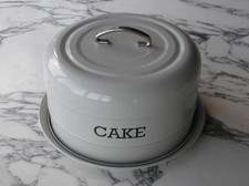 Extra Large Metal Enamel Cake Storage Tin Round Container dessert decoration tub
