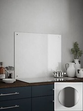 Glass Splashback Clear Kitchen Cooker Chrome Hob Oven Back Panel