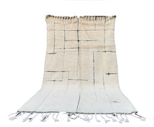 Handmade Beni Ourain Moroccan Berber Wool Rug 260 x 150 cm