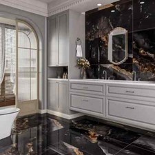 from £27 sq.m  BLACK/GOLD ONYX 60x120 cm PORCELAIN TILES. Sample £2.99