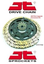 Kawasaki KX80 Small Wheel (428 Con) 1989 JT HRO Gold O-Ring Chain + Sprocket Kit