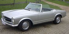 Mercedes W113 SL  (1964-71) - Black - Mohair Hood With Plastic Rear Window