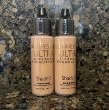 LOT OF 2 NEW SEALED LUMINESS AIR AIRBRUSH MAKEUP ULTRA SHADE 3 FOUNDATION .50 OZ