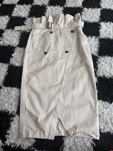 Zara beige midi - belted, paper